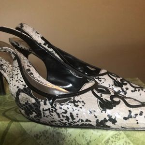 J.Renee Fleur Heels Winter White/Black 13M